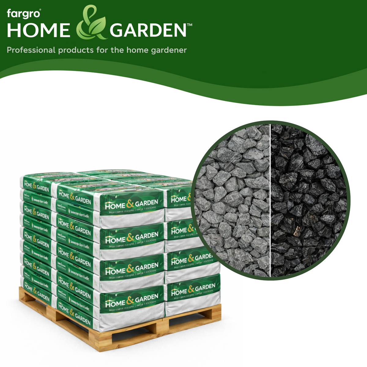 Ebony Black Chippings 20mm - Pallet (50) 20kg bags