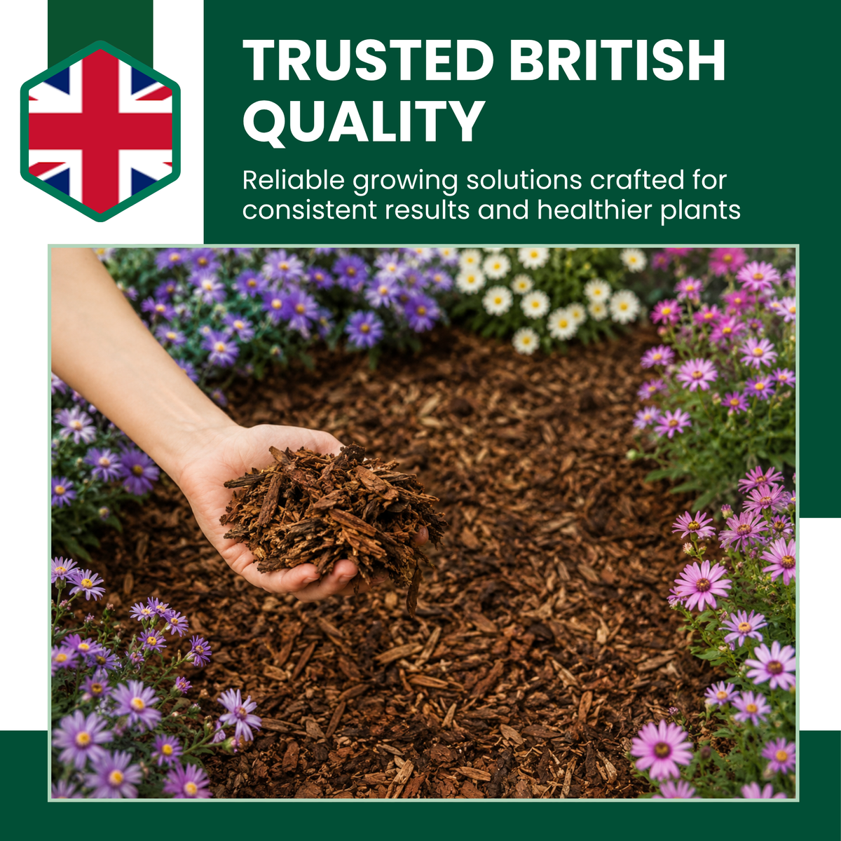 Heart of Eden Decorative Bark 80L Natural Garden Bark Mulch