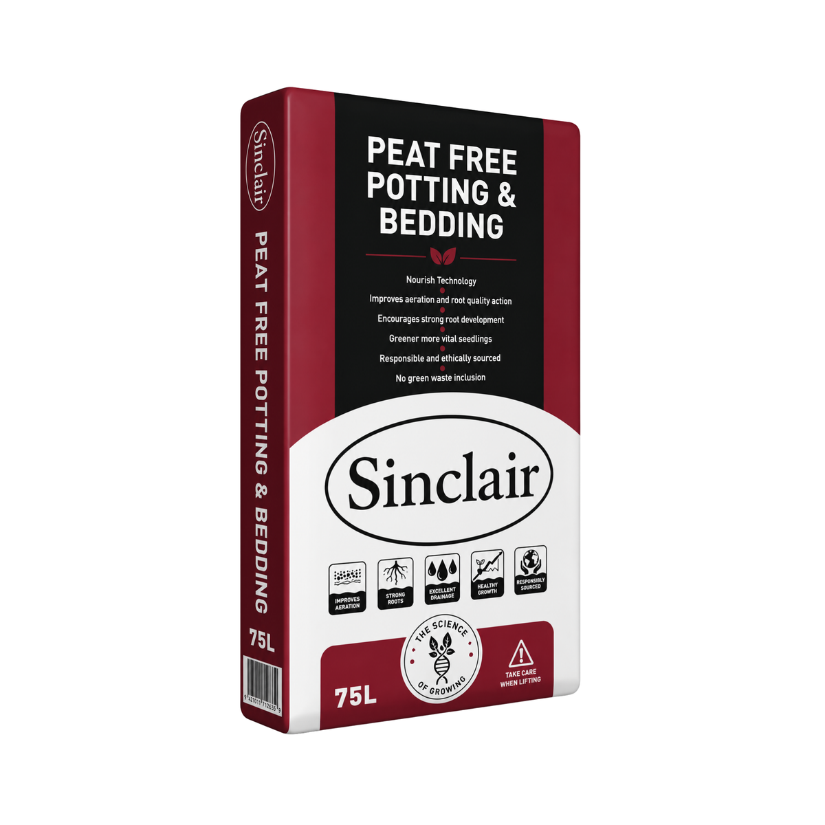 Sinclair Peat Free Bedding Compost 75L | Sustainable Multi-Purpose Growing Media