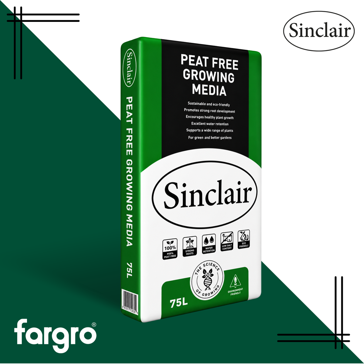 Sinclair Peat Free Alpine, Herbaceous & Cyclamen Compost 75L | Specialist Growing Medium
