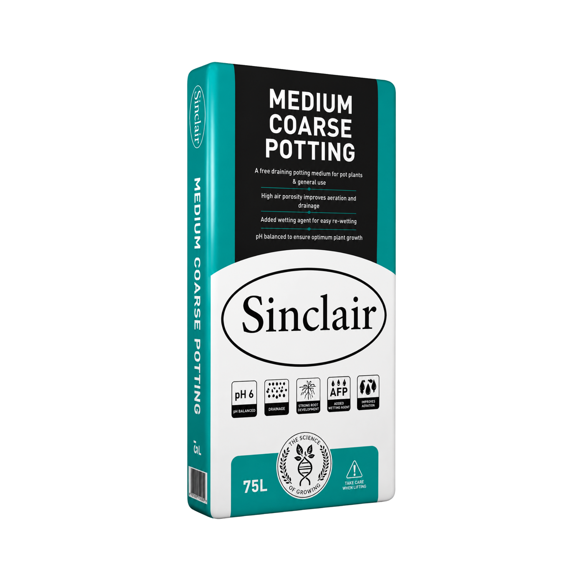 Sinclair Medium-Coarse Potting Compost Peat Reduced 75L | Free Draining Potting Compost