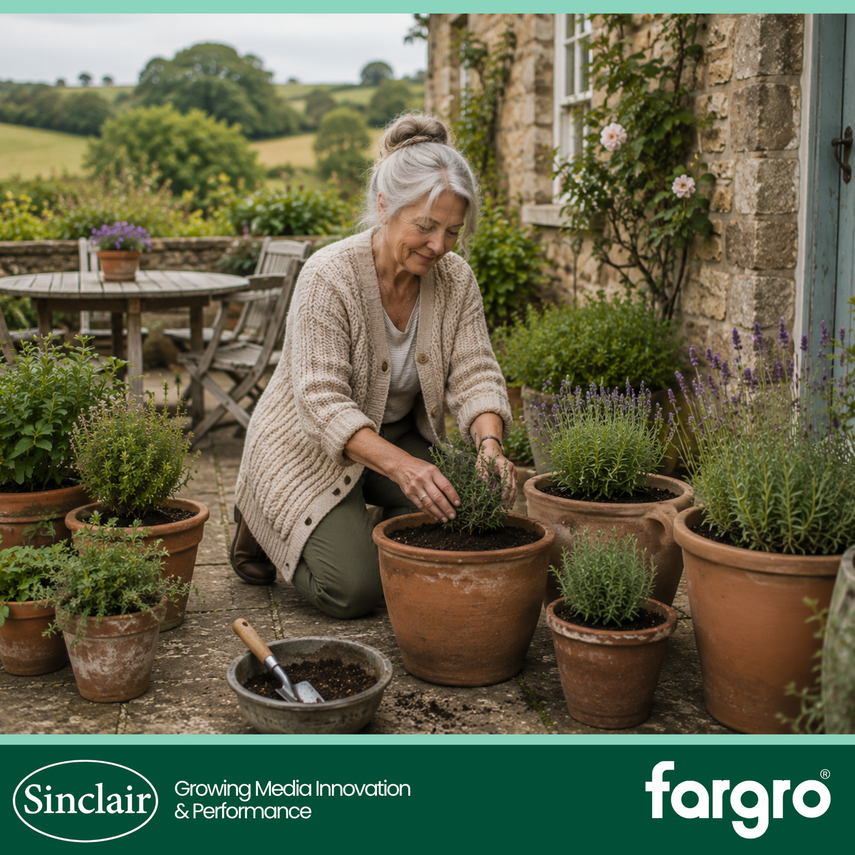 Sinclair Medium-Coarse Potting Compost Peat Reduced 75L | Free Draining Potting Compost