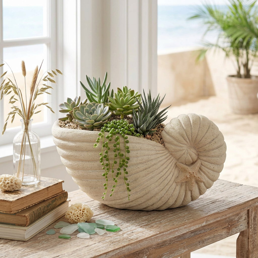 Decorative Planter/Ornament Hollow Shell