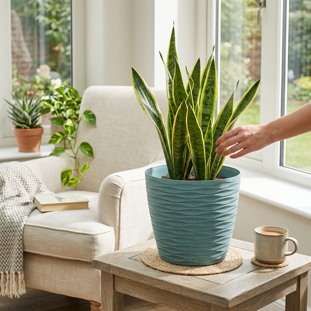 Wave 35cm Grey Round Planter - Indoor & Outdoor Plant Pot