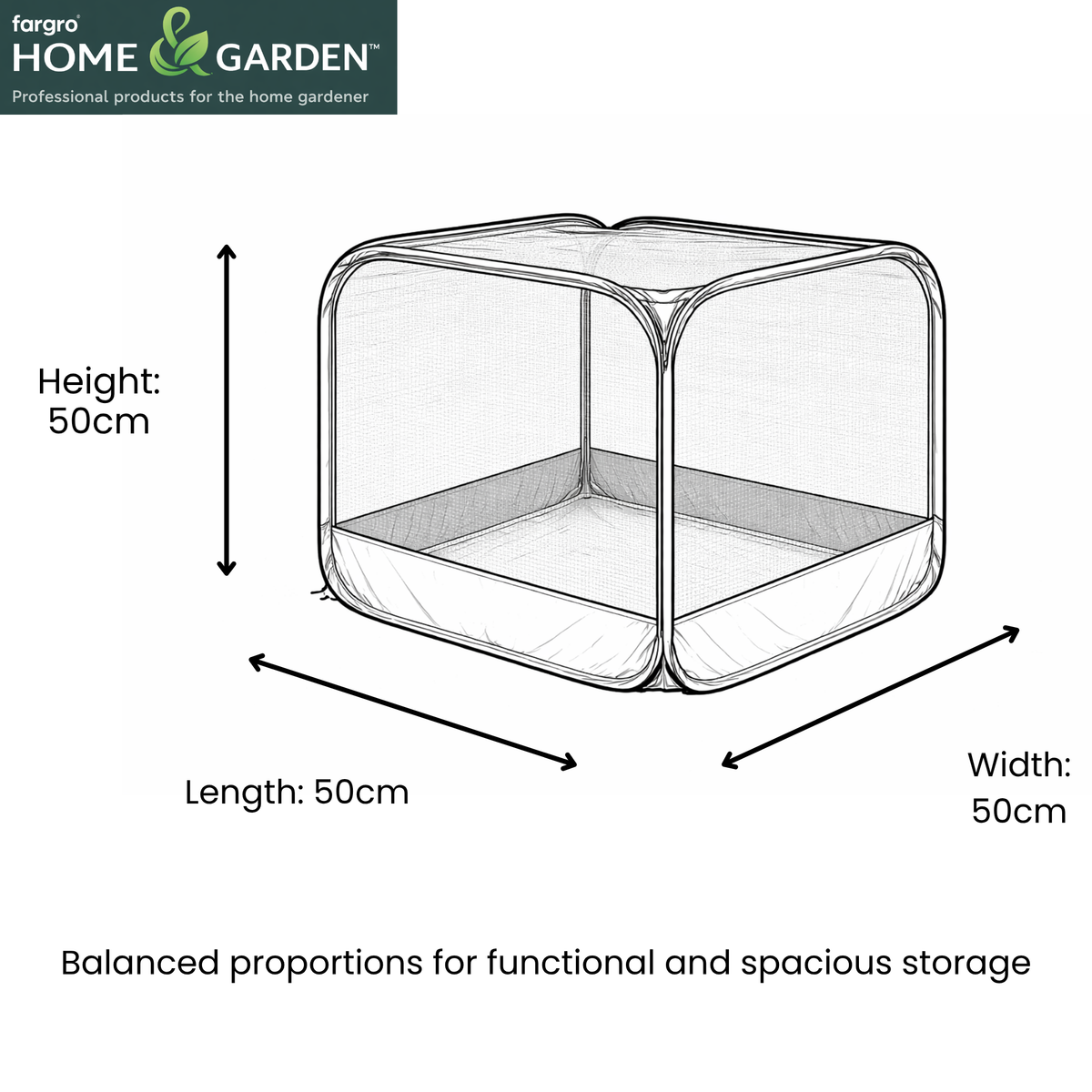 Pop-Up Mini Net Cage, 50 x 50 x 50 cm Plant Protection Cover