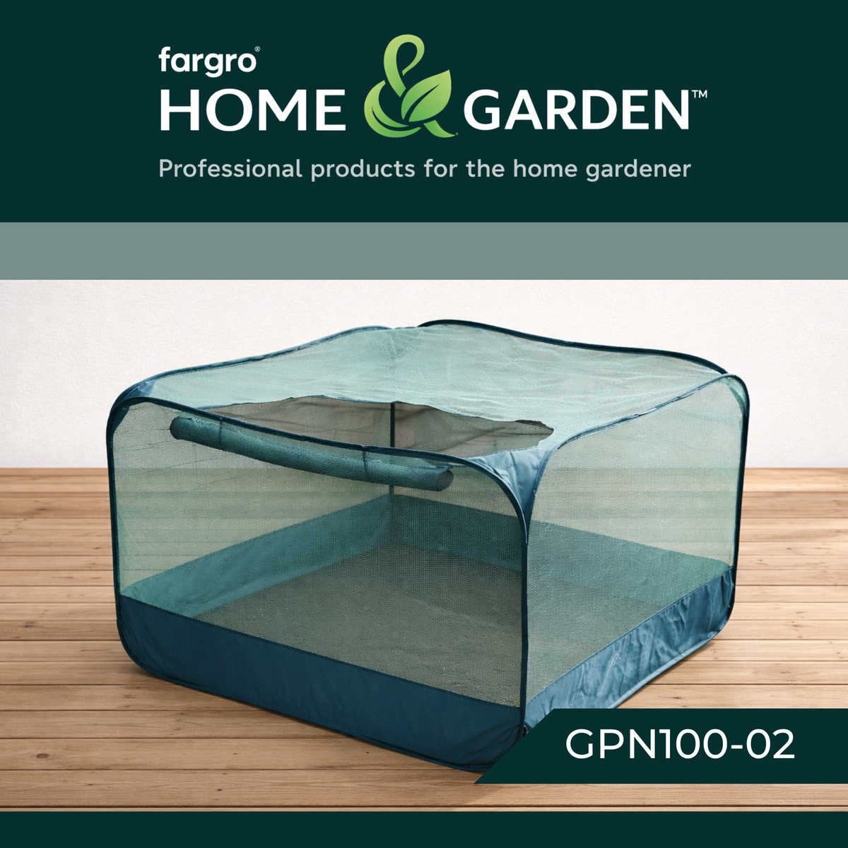 Pop-Up Net Cage, Low Plant Protection Cover, 100 x 100 x 75 cm