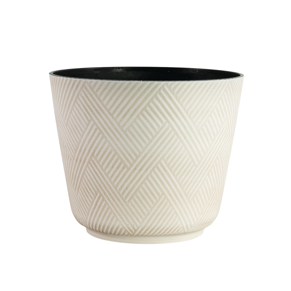 Chevron Beige Planter - Decorative Indoor & Outdoor Plant Pot
