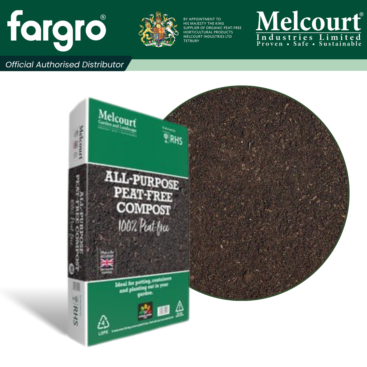 Melcourt All-Purpose Peat-Free Compost, Multi-Purpose Growing Media for Pots, Containers and Beds, 40L
