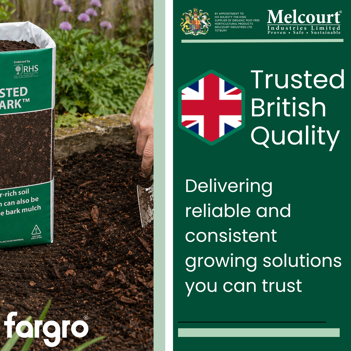 Melcourt Composted Fine Bark™ Bulk Pallet, Peat-Free Soil Conditioner and Fine Mulch 0–12mm, 50L x 60 Bags