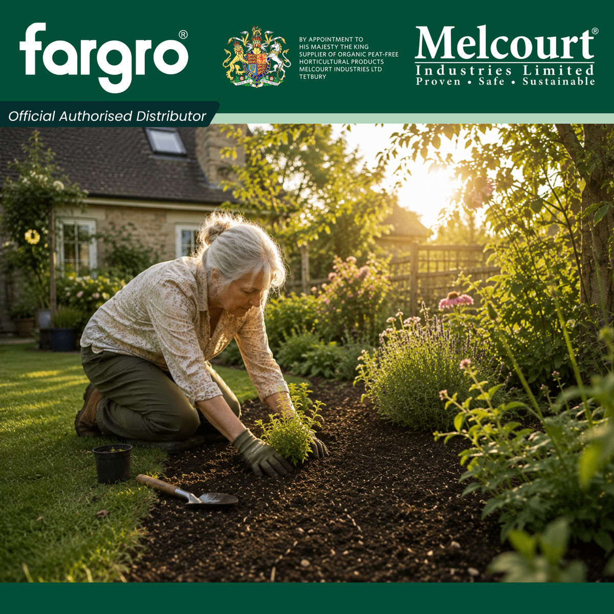 Melcourt Composted Fine Bark™ Bulk Pallet, Peat-Free Soil Conditioner and Fine Mulch 0–12mm, 50L x 60 Bags