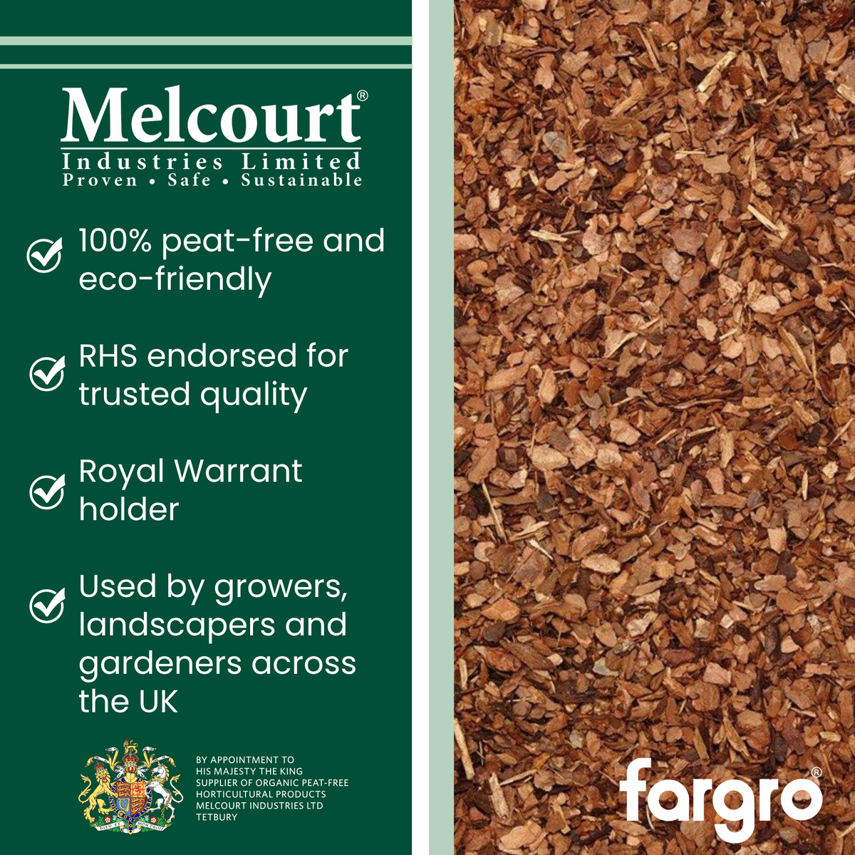 Melcourt Mature Pine Propagating Bark™ Professional Series, Fine Bark Growing Media 2–7mm, 60L