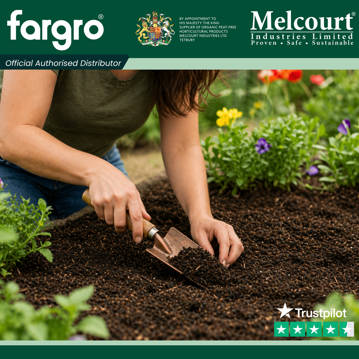 Melcourt EcoBark™ Topper Professional Series, Fine Bark Mulch and Pot Topper 0–12mm, 60L
