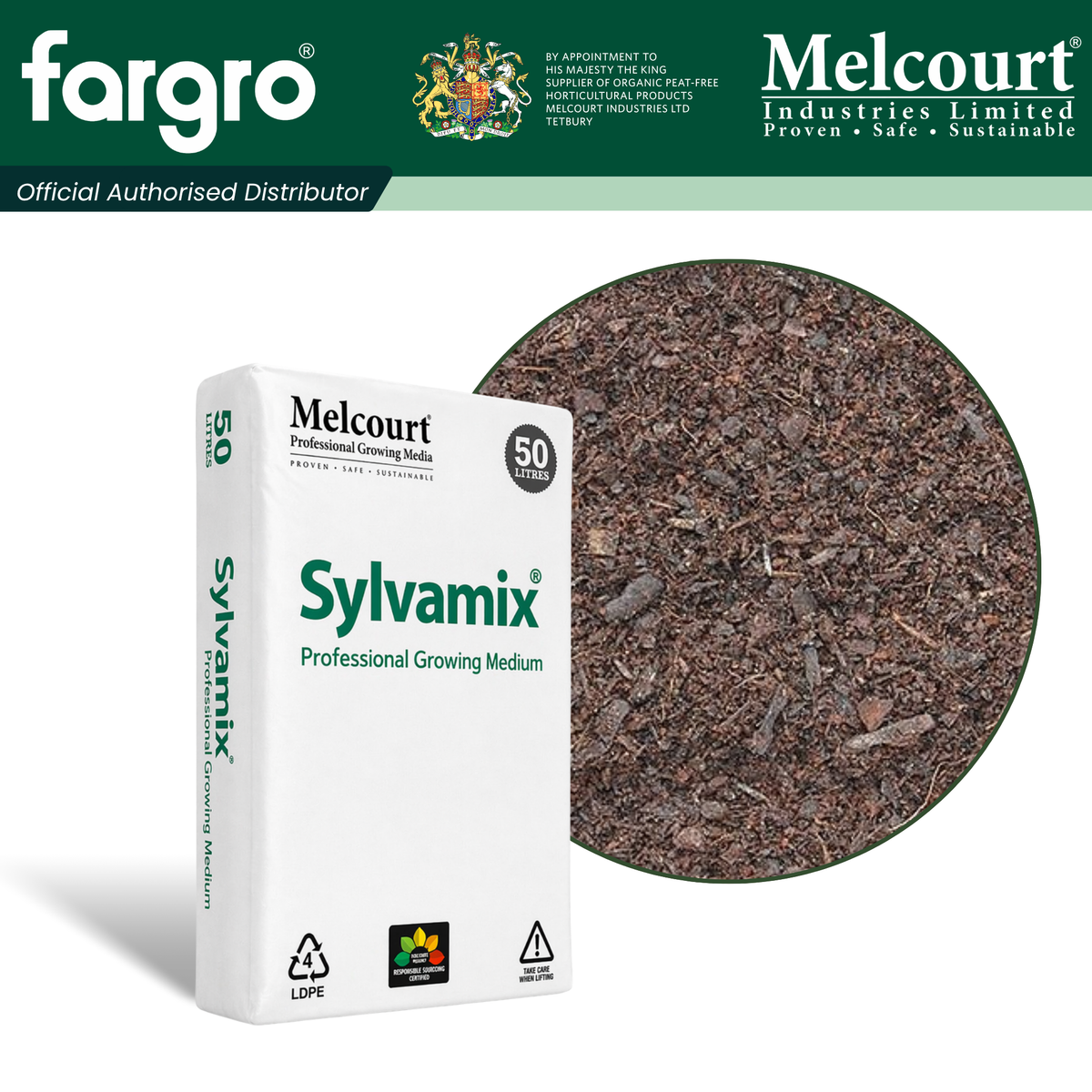 Melcourt SylvaMix® Nursery Stock Compost, Professional Peat-Free Growing Media for Trees and Shrubs, 50L