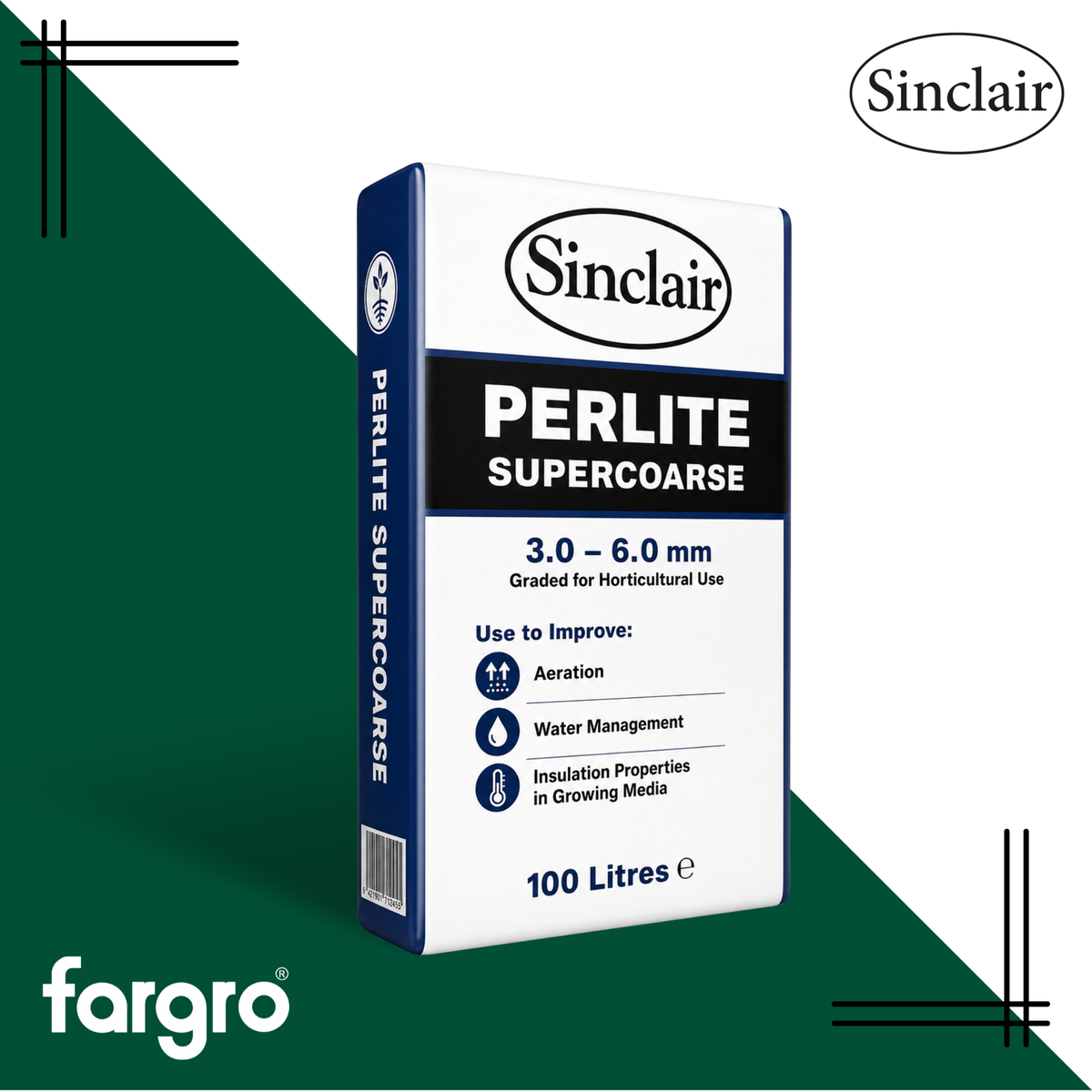 Sinclair Super Coarse Perlite 100L | Horticultural Perlite for Orchids & Tropical Plants