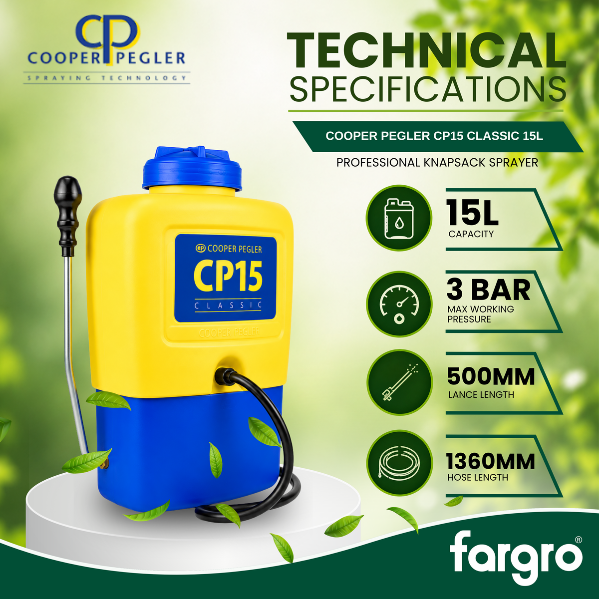 Cooper Pegler Knapsack Sprayer Classic CP15 15 Ltrs