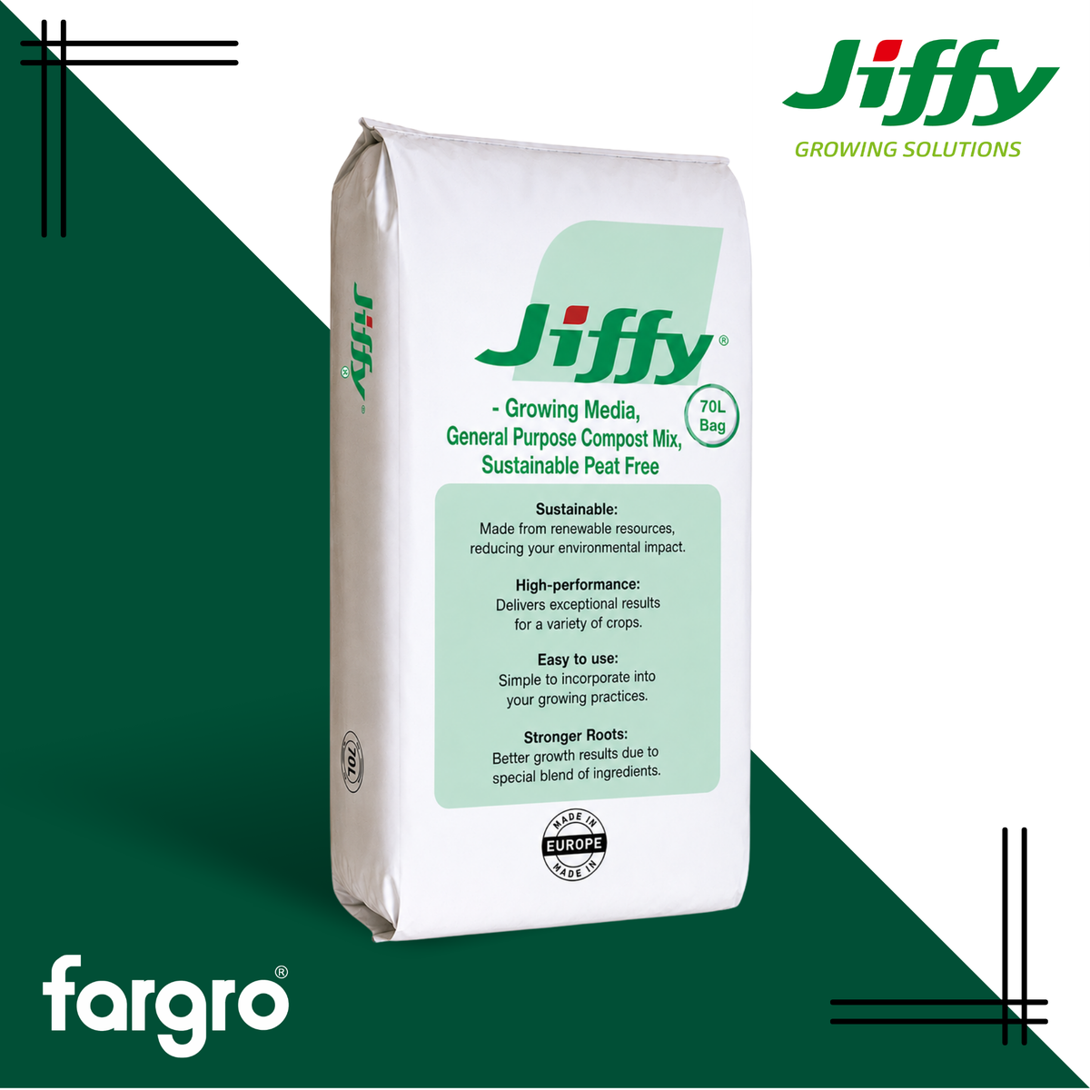 Jiffy Growing Media General Mix Peat Free 70L