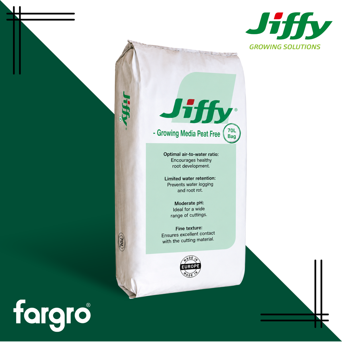 Jiffy™ Peat Free Shrub Mix with DCM 70L | Peat Free Compost for Shrubs & Garden Plants
