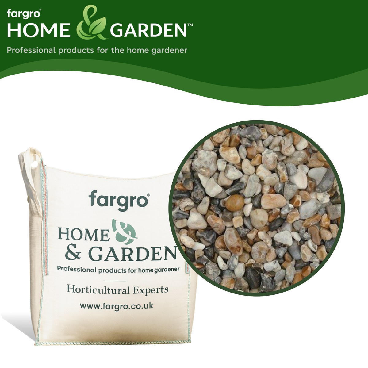 Seashore Decorative Gravel 10mm-20mm Bulk Bag (approx. 700kg)
