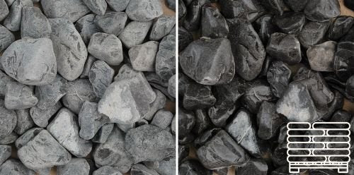 Ebony Black Cobbles 30-60mm - Pallet (50) 20kg bags