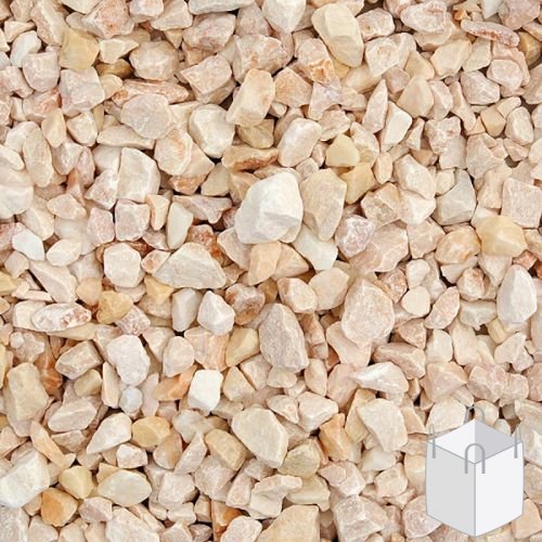 Cream Bulk Stone Chips, Medium Size Stones Chip 20mm, 700kgs