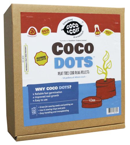 Coco Dots Peat-Free Seed Starter Disks 40mm, pack of 50