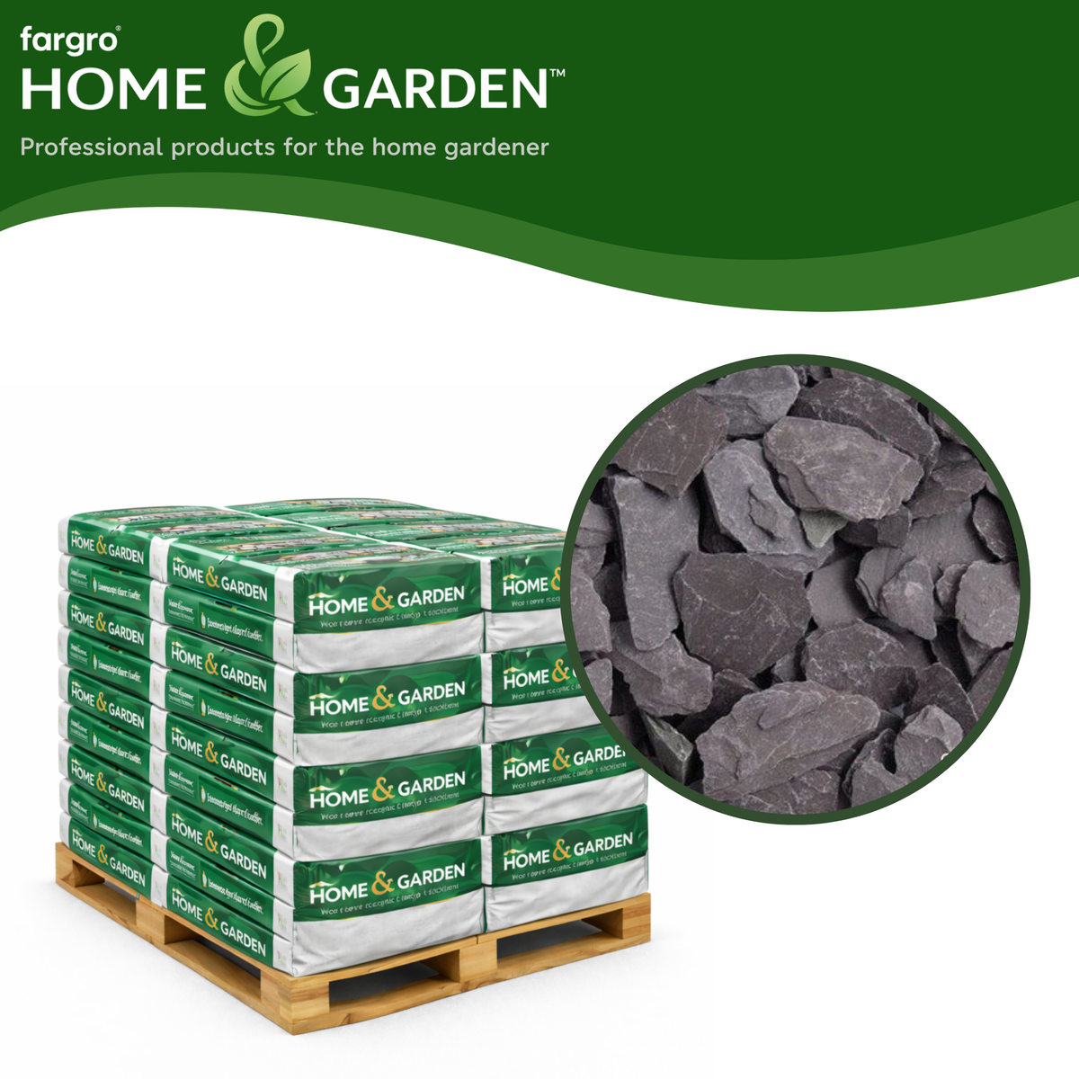 Blue Slate Chippings 40mm - Pallet (50) 20kg bags