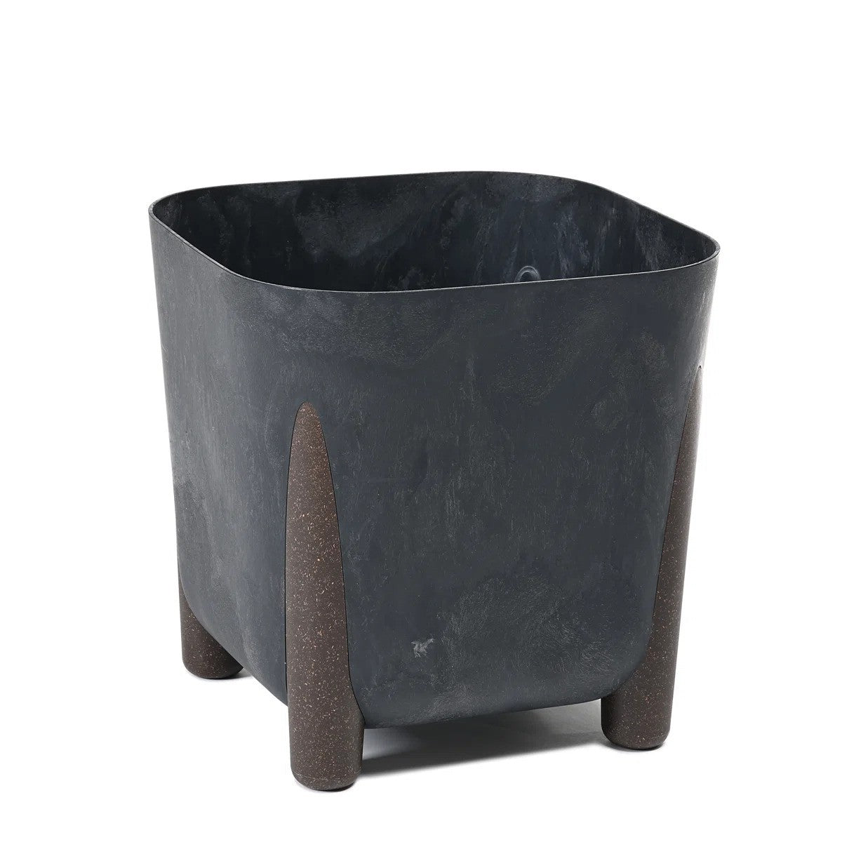 Lamela Concrete™ Frida Stone Square Planter, Poly Resin Plant Pot