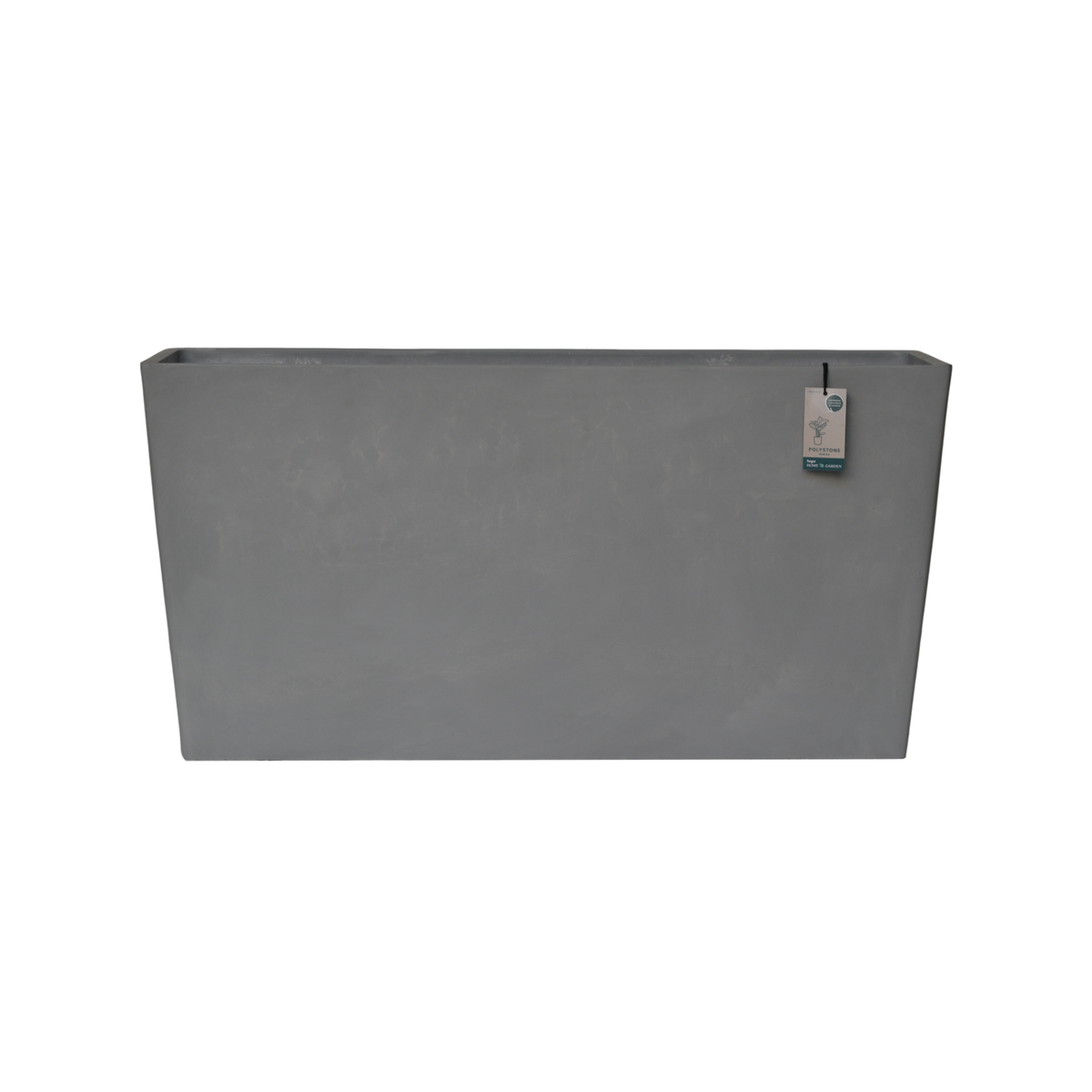 Tapered Rectangular Polystone Trough Planter with Drainage Hole - Large Outdoor Plant Pot