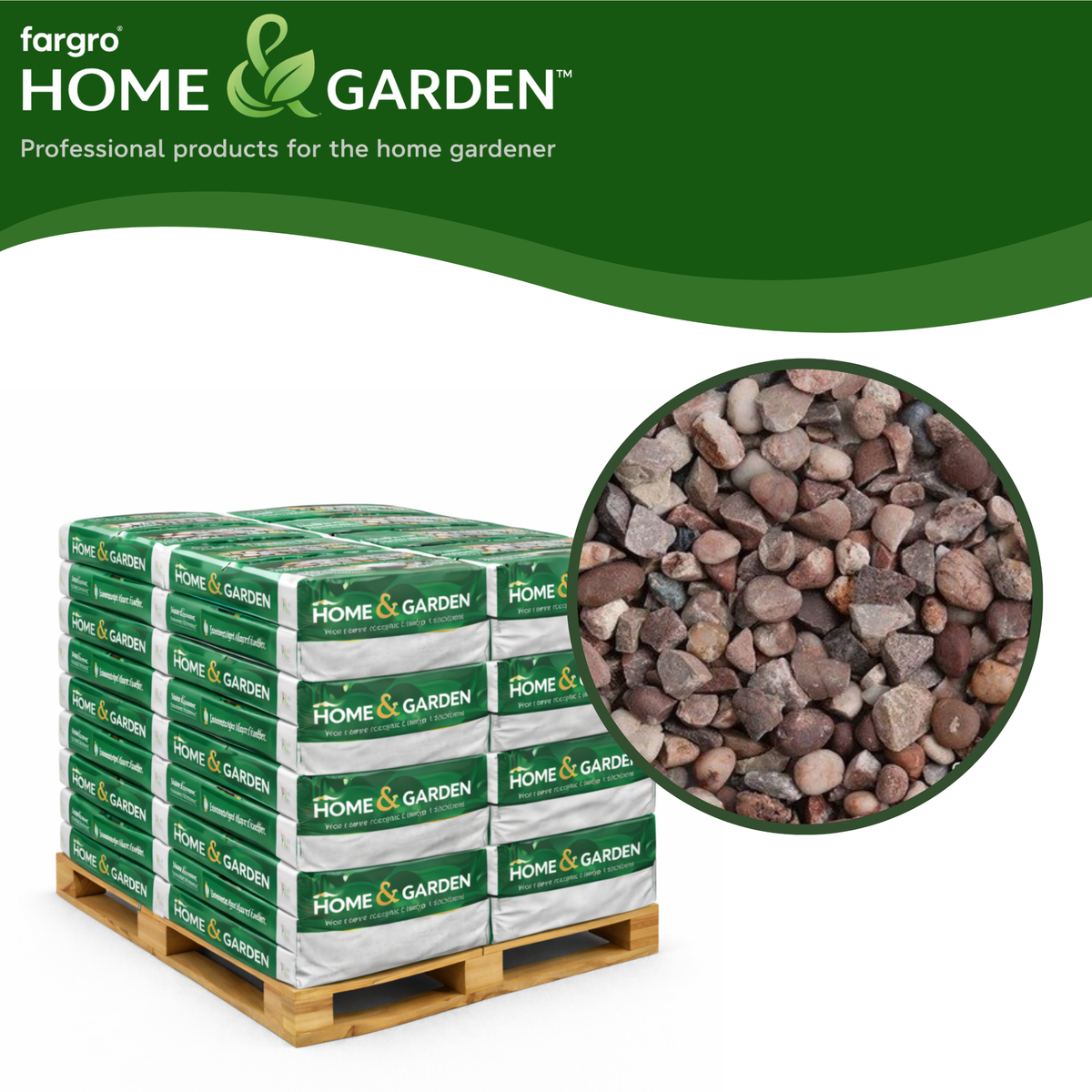 Cheshire Pink Stone Chippings 11-14mm - Pallet (50) 20kg bags