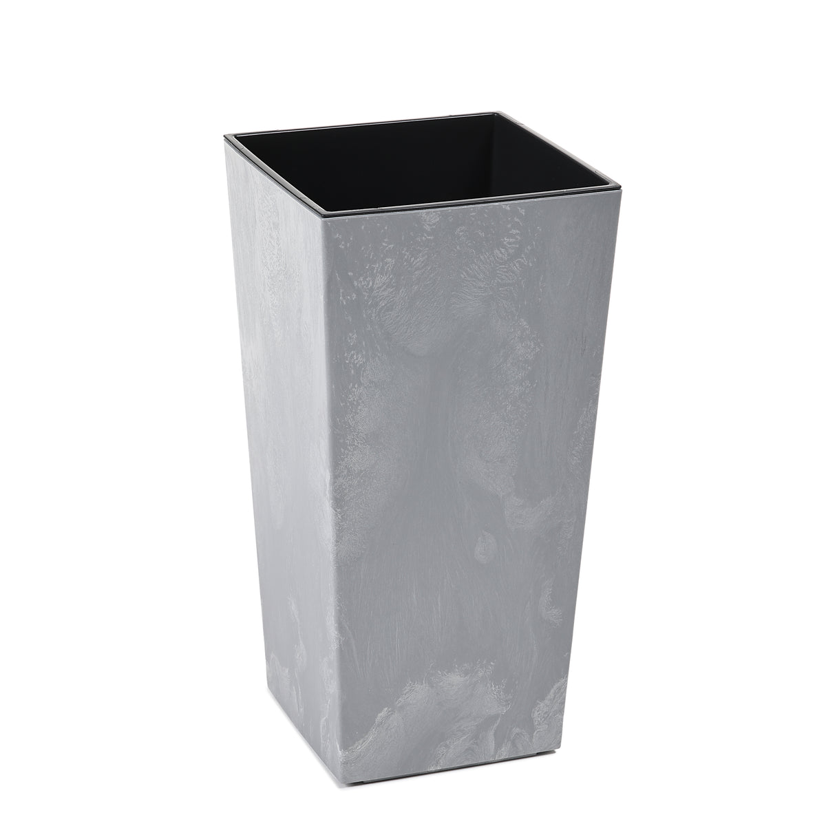 Lamela Concrete™ Finesse Tall Stone Planter, Tapered Garden Plant Pot, Poly Resin Planter