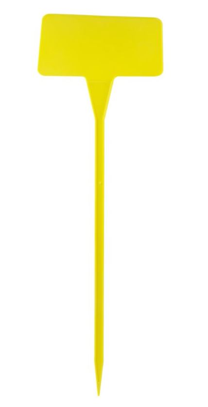 Yellow 44cm Angled Head Plant Label x 10