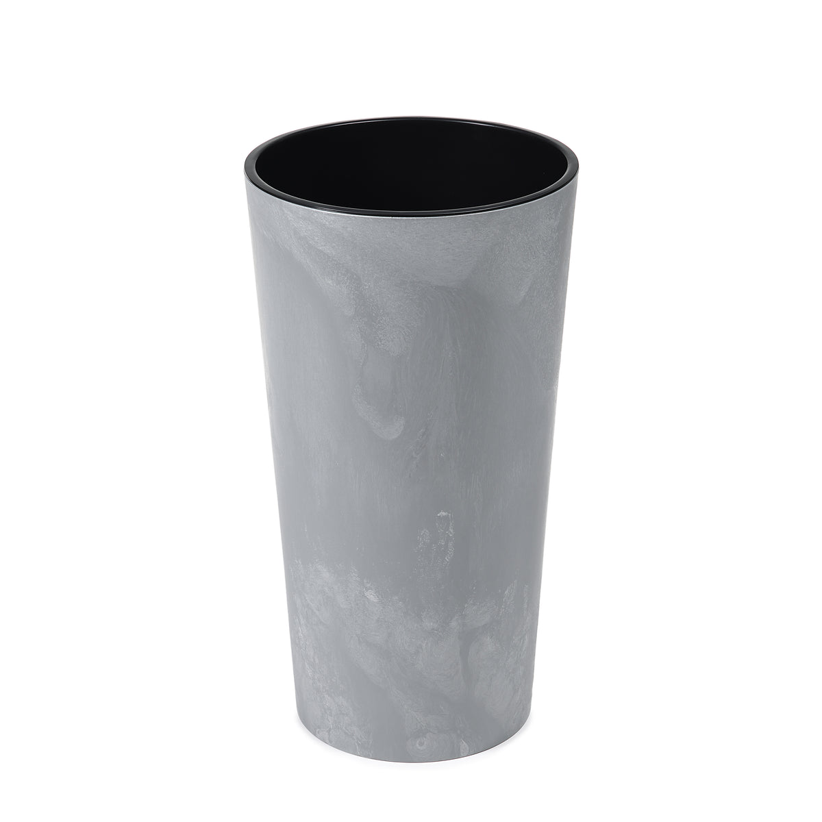 Lamela Concrete™ Lilia Stone Tall Planter, Poly Resin Plant Pot With Removable Liner