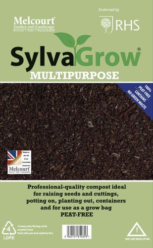 Melcourt SylvaGrow® Multi-Purpose Compost, Peat-Free Growing Media for Pots, Beds and Containers, 15L