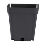 10cm Square Black Heavyweight Plant Pots x 10