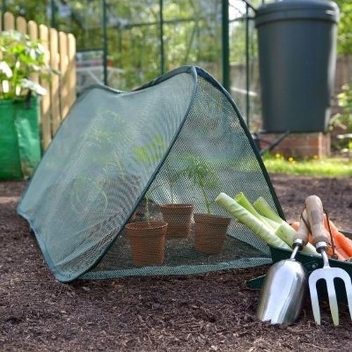 Pop-Up Triangle Net Cloche, Medium Plant Protection Cover, 125 x 50 x 50 cm
