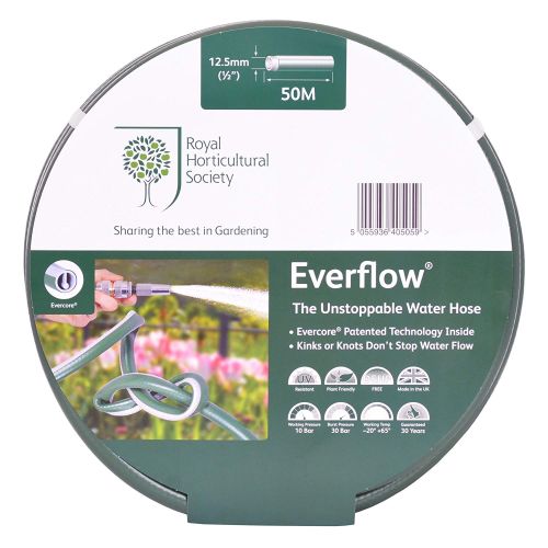 RHS Everflow Garden Hose Pipe 1/2" x 50m