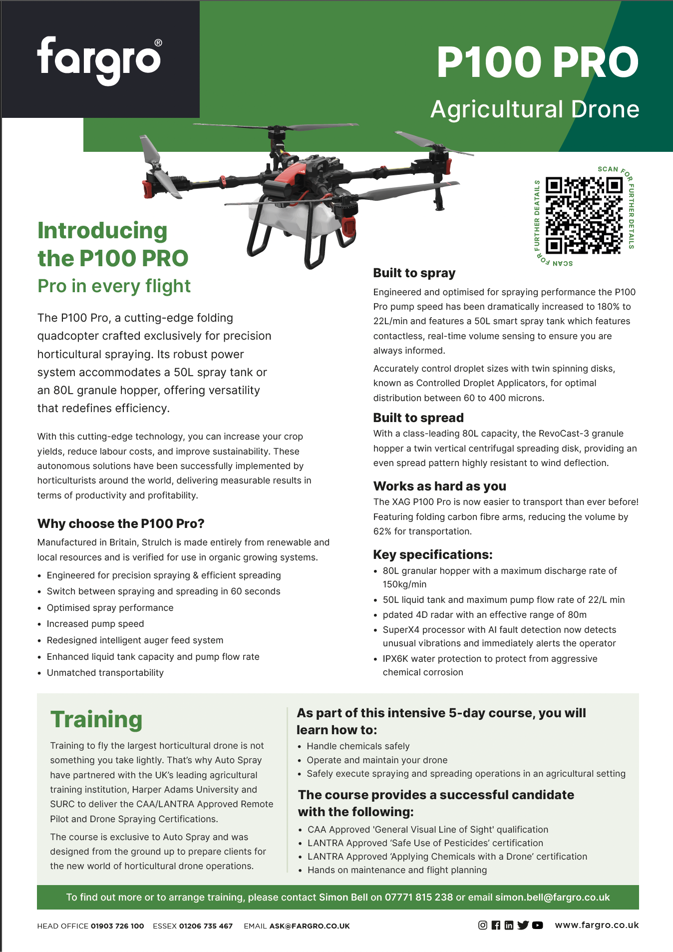 P100 Pro Agricultural Drone Flyer