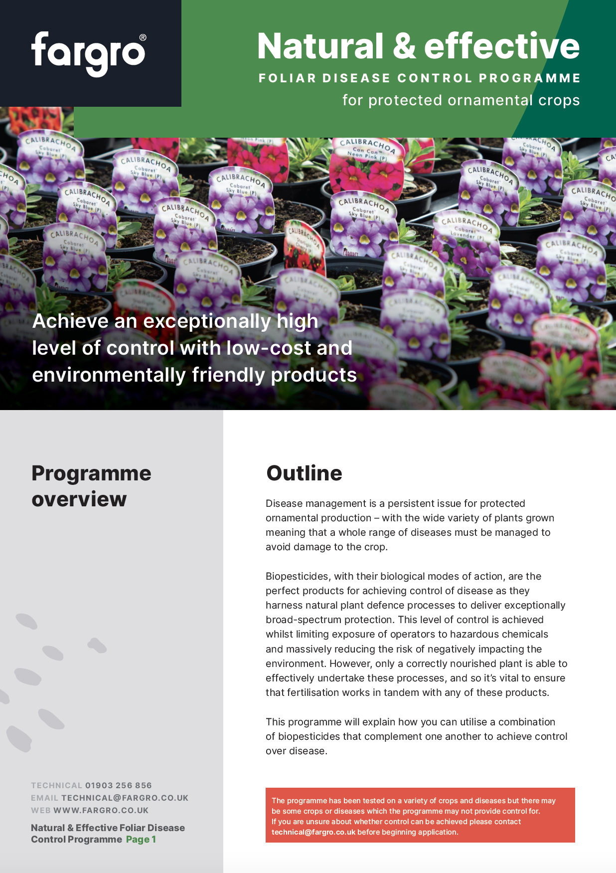 Natural and Effective Disease Control Programme for protected ornamental crops