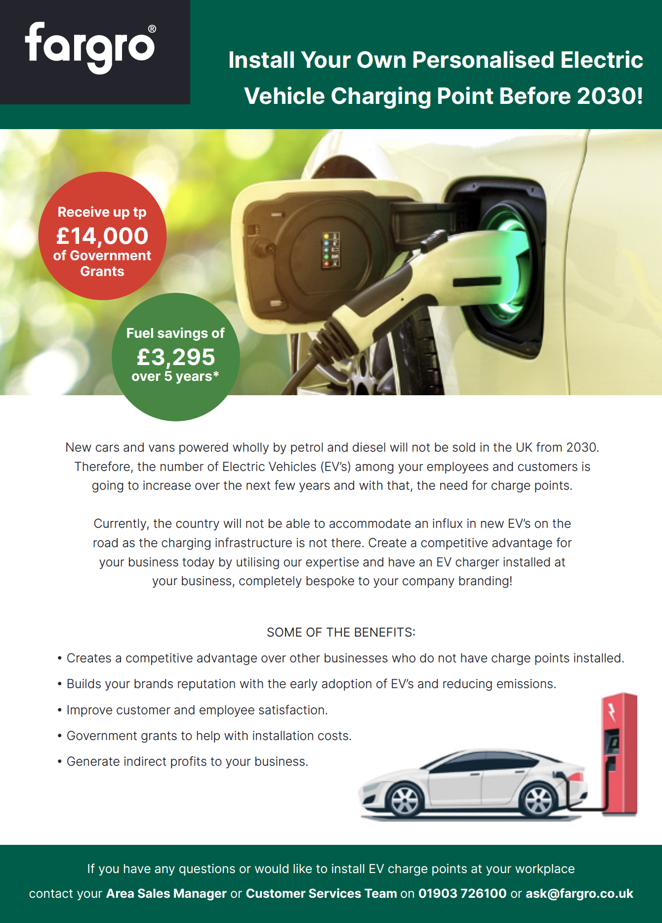Install your own personalised electric vehicle charging point before 2030!