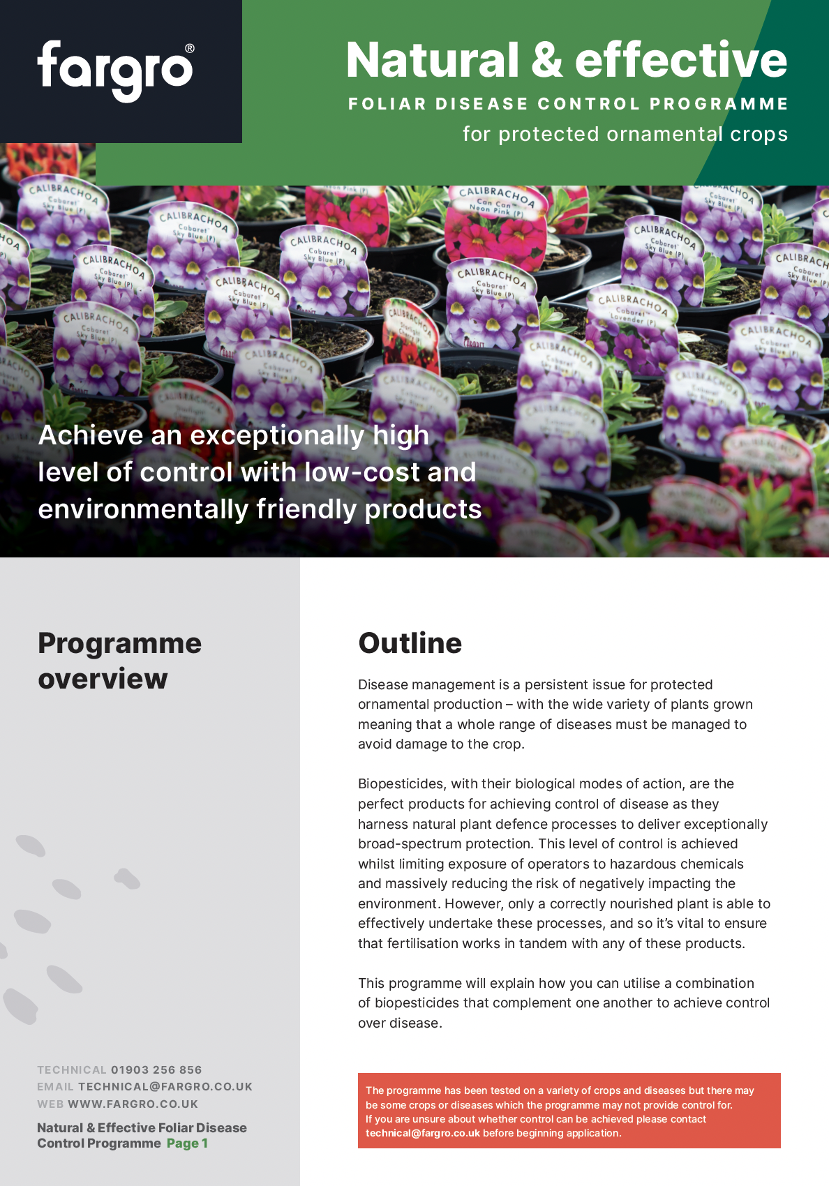 Natural & Effective Foliar Disease Control Programme