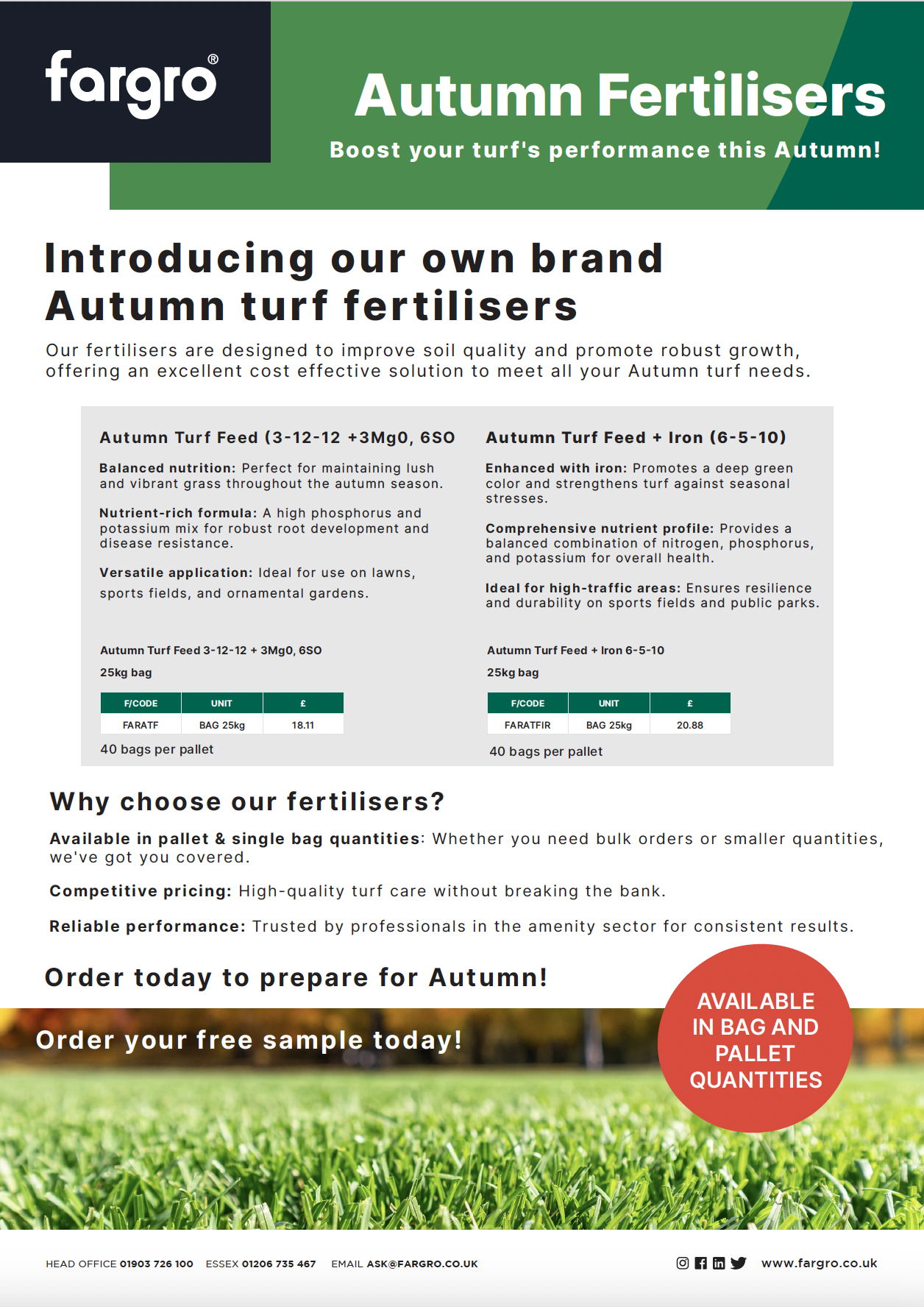 Autumn Turf Fertilisers