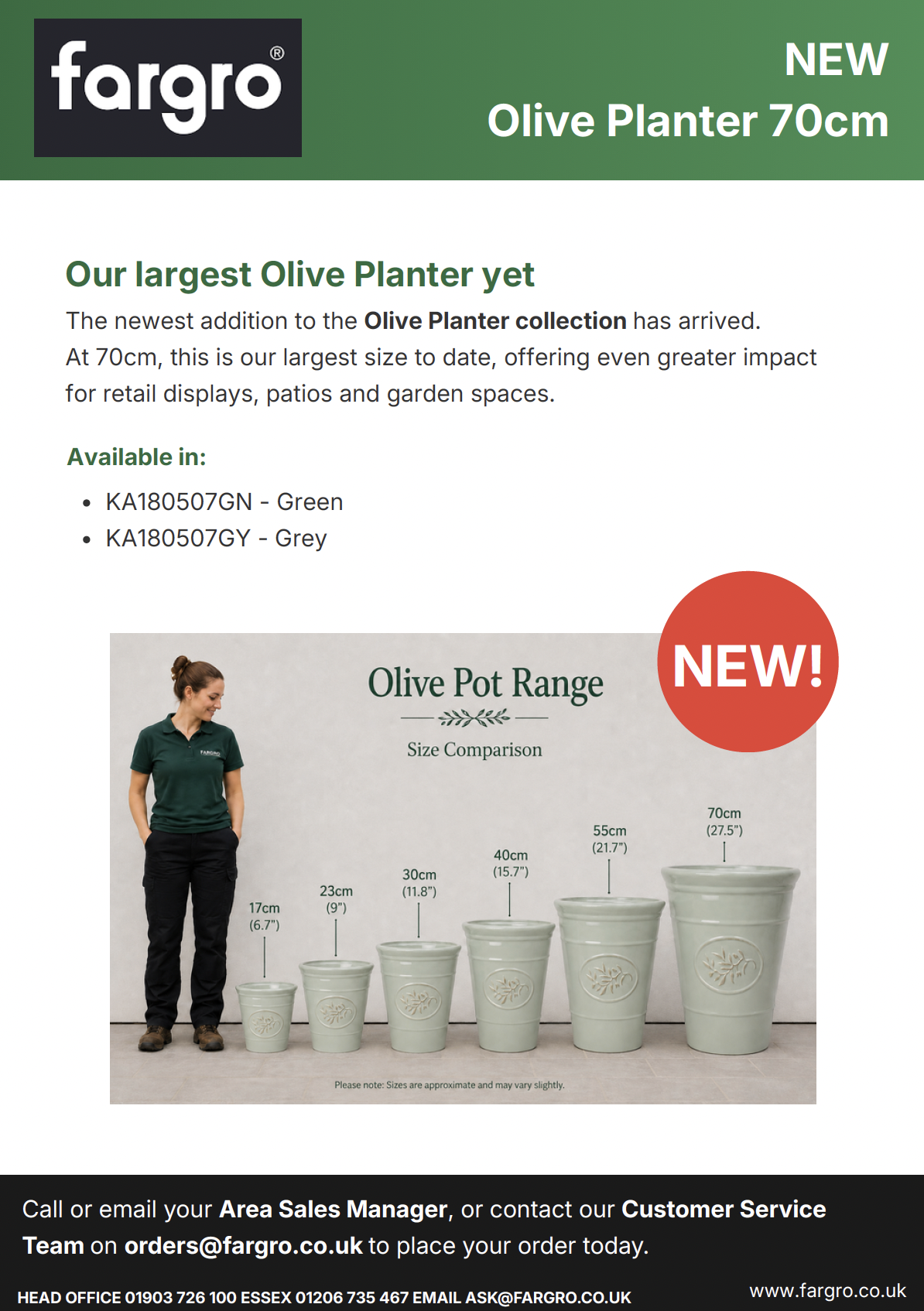 Olive Planter - 70cm