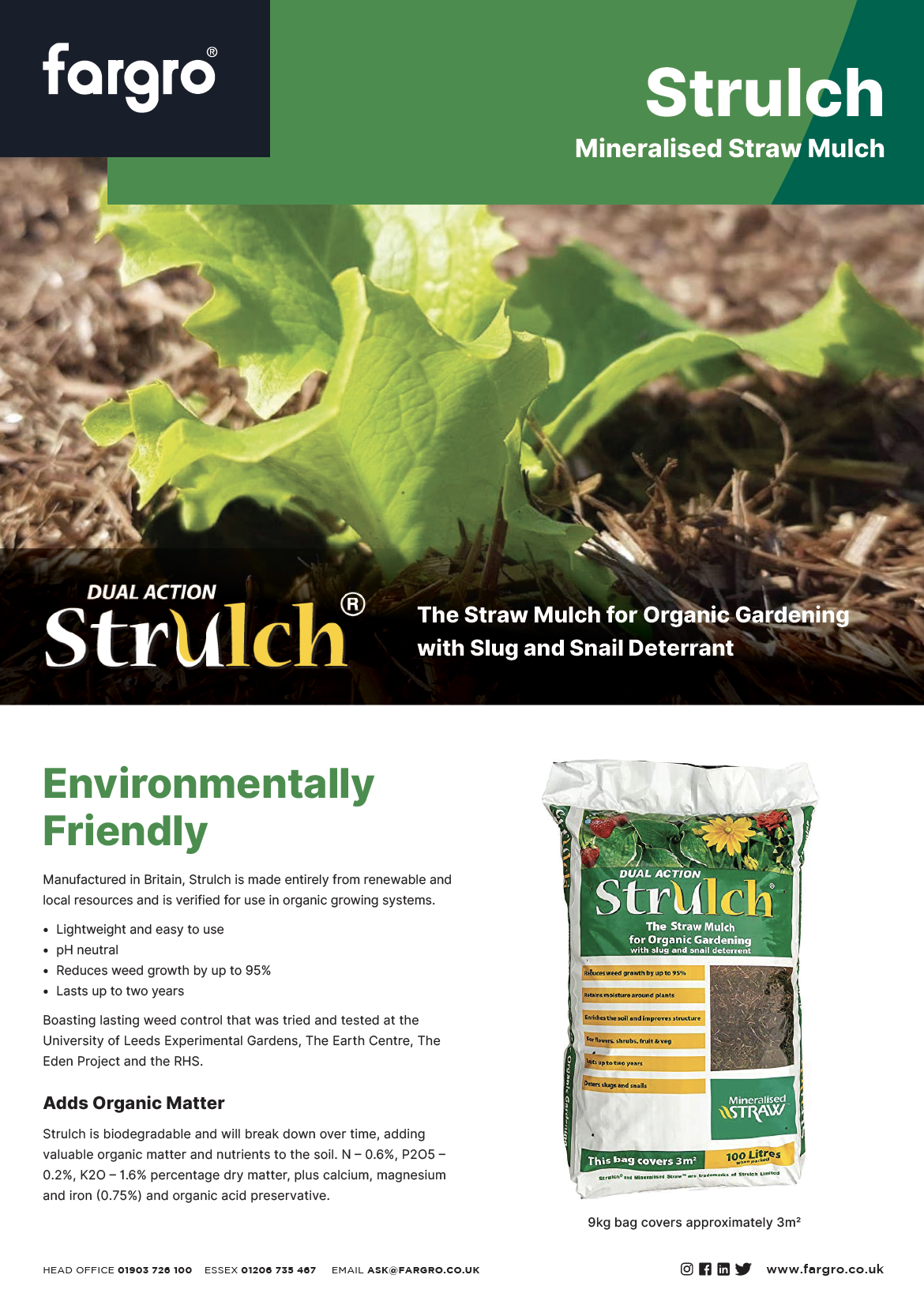 Strulch Mineralised Straw Mulch