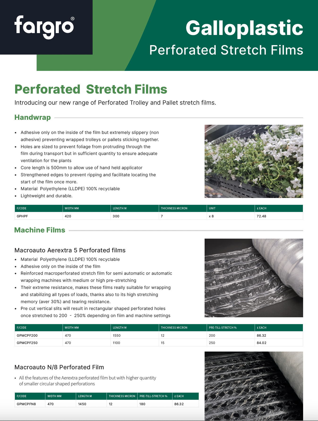 Galloplastic Perforated Stretch Films 