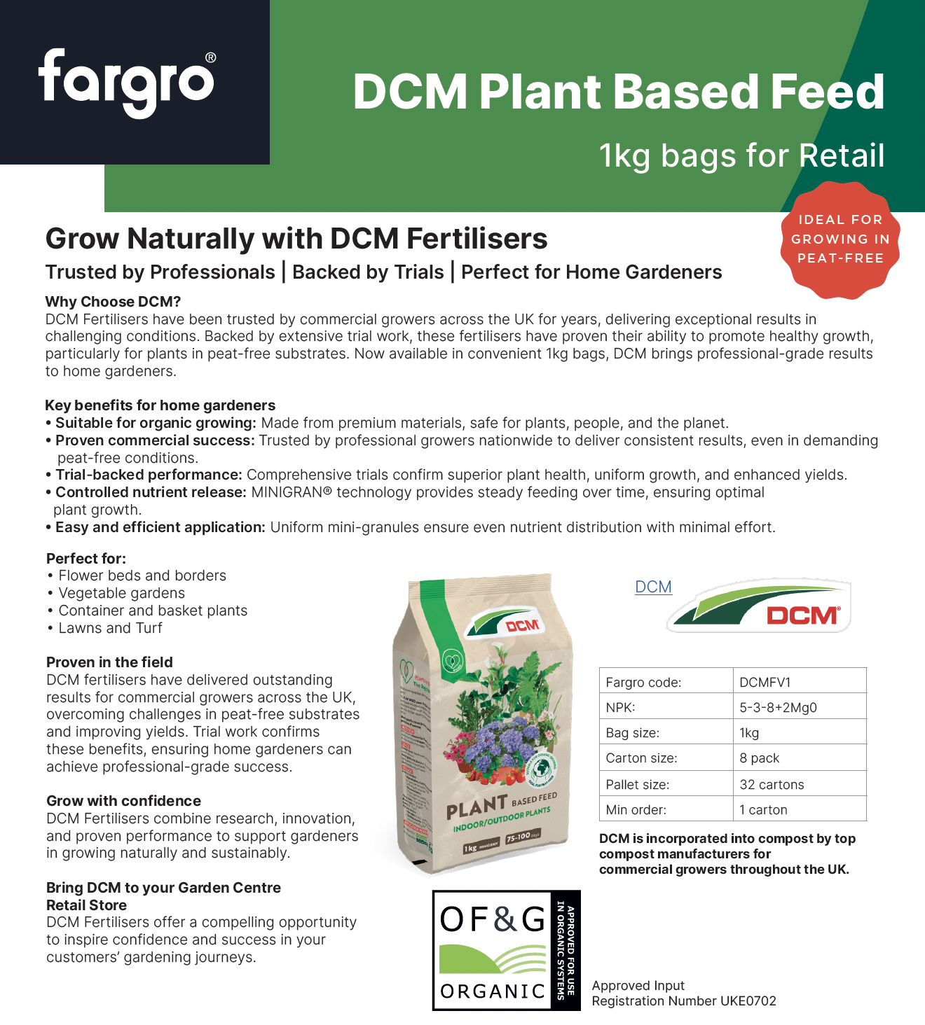 DCM Plant Based Feed Information Sheet